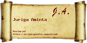 Juriga Aminta névjegykártya